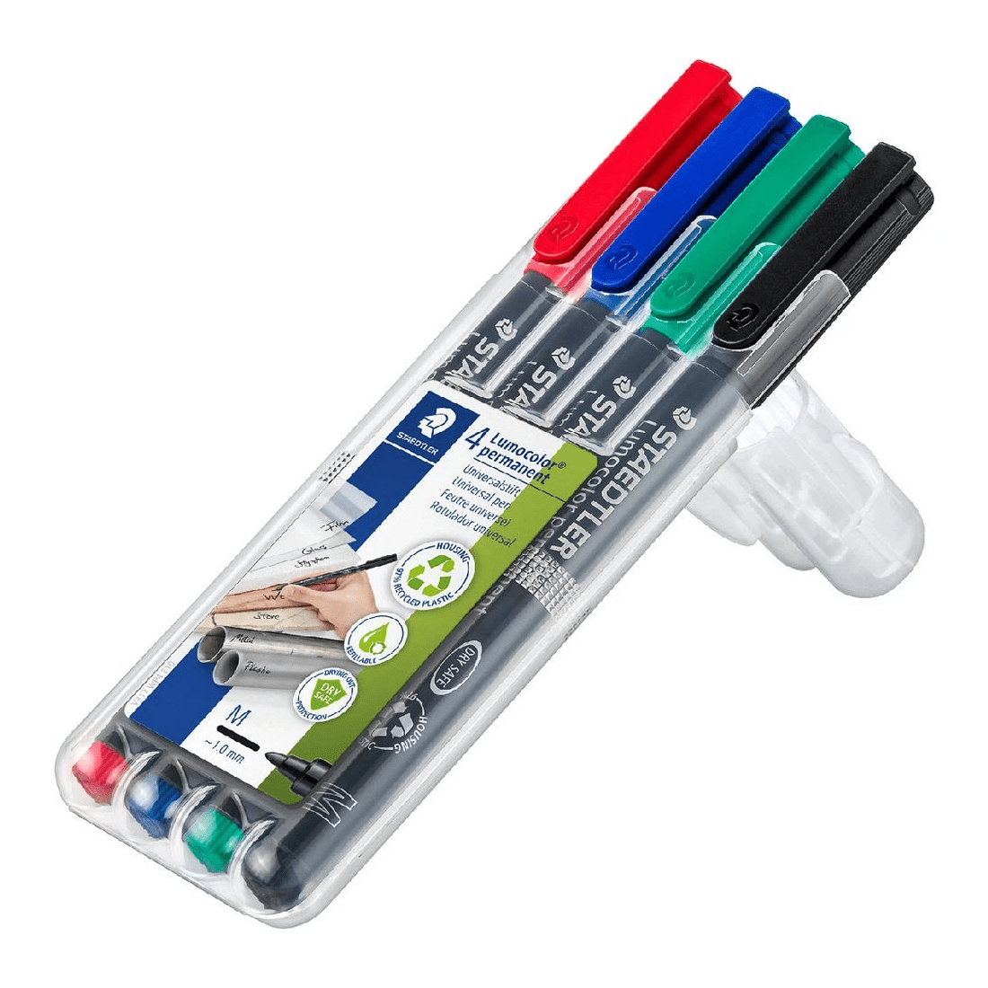 4 Staedtler Lumocolour Permanent Pen 1.0mm Assorted 4 Pack, 4 of 9