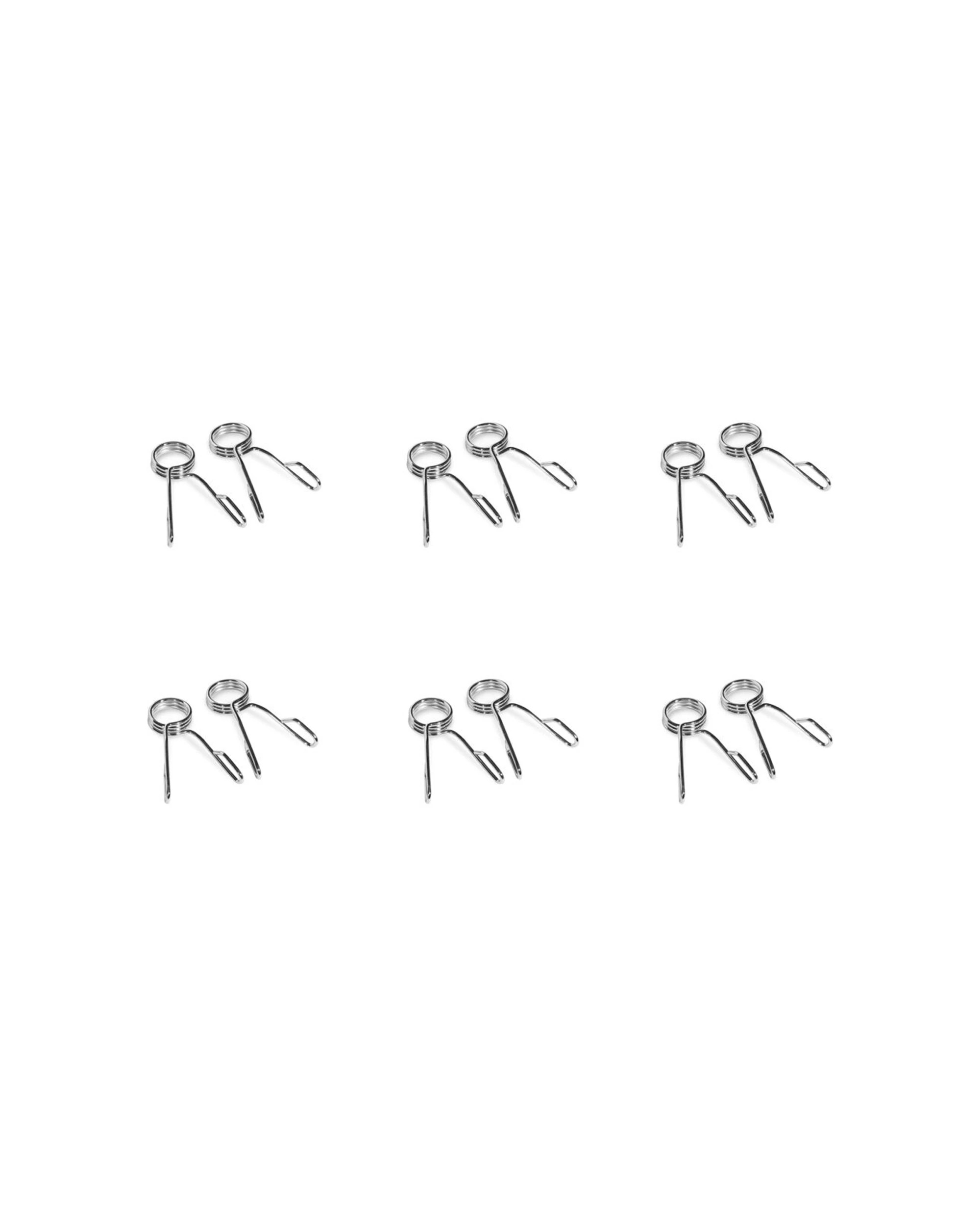 1 BODYWORX Olympic Spring Collars For 50mm Bar - 6 Pairs Stainless Steel - Silver, 1 of 3