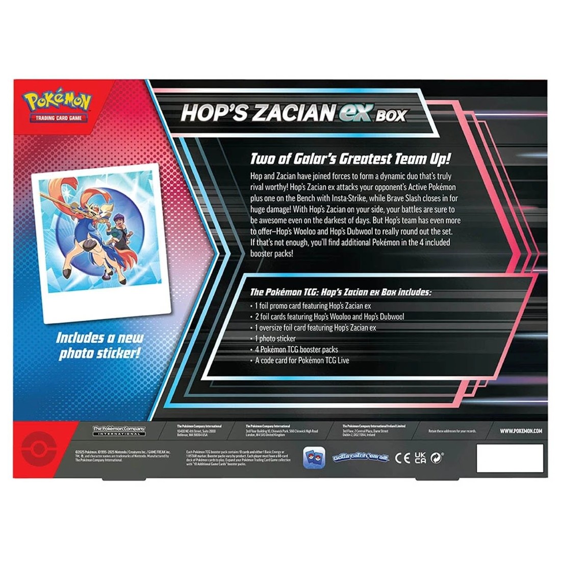 2 Pokemon Trading Card Game: Hop's Zacian Ex Box, 2 of 3