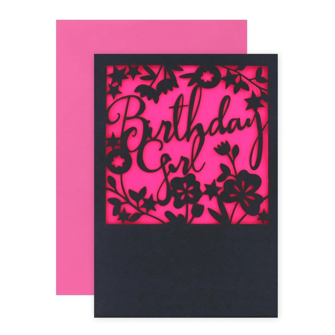 1 Connections from Hallmark Birthday Card For Girl - Floral Silhouette, 1 of 3