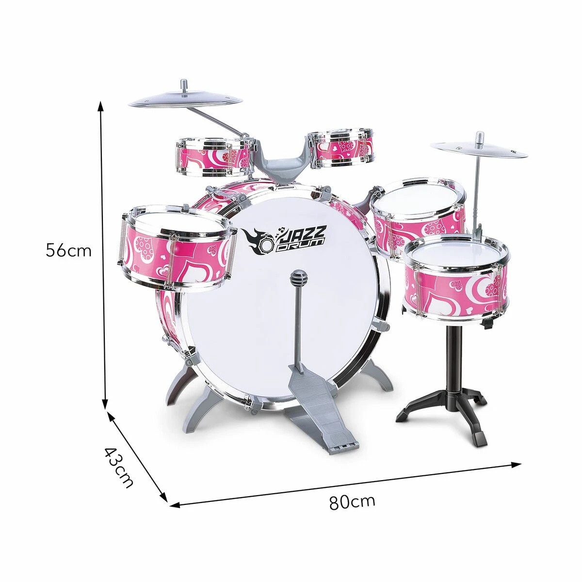 3 AUSWAY Jazz Drum Play Set For Kid 10 Pieces, 3 of 3