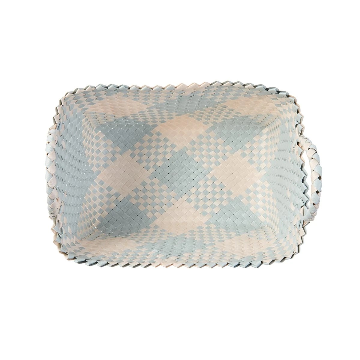 7 Rectangle Check Plastic Basket - Blue, 7 of 7