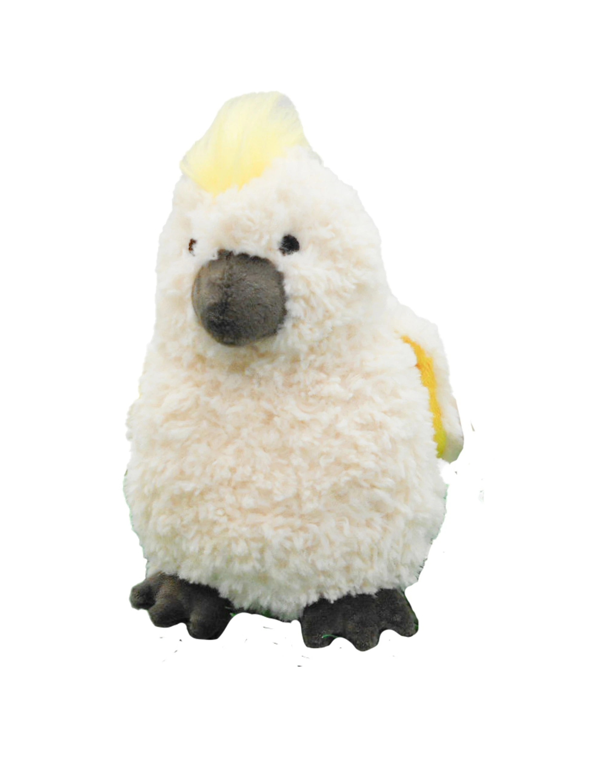 1 Urban Products Curly 18cm Cockatoo Soft Fabric Animal Plush Toy - White, 1 of 2