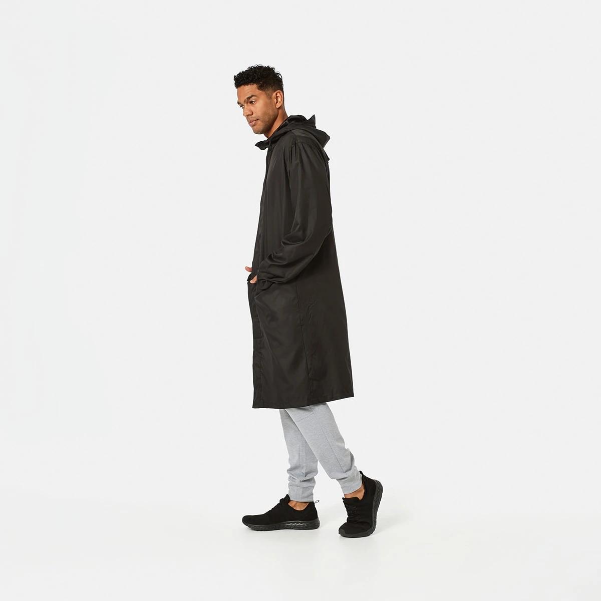 8 Active Unisex Packable Raincoat BLACK, 8 of 10