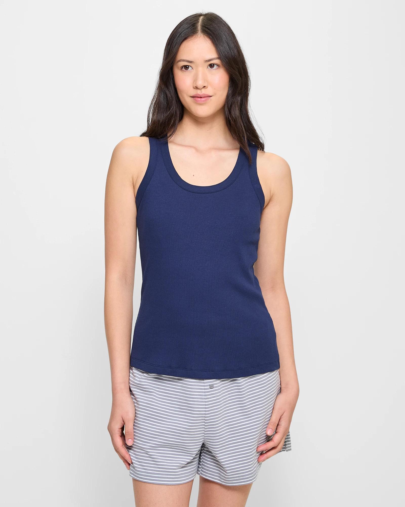 1 Target Sleep Shelf Bra Tank Top NAVY BLUE, 1 of 5