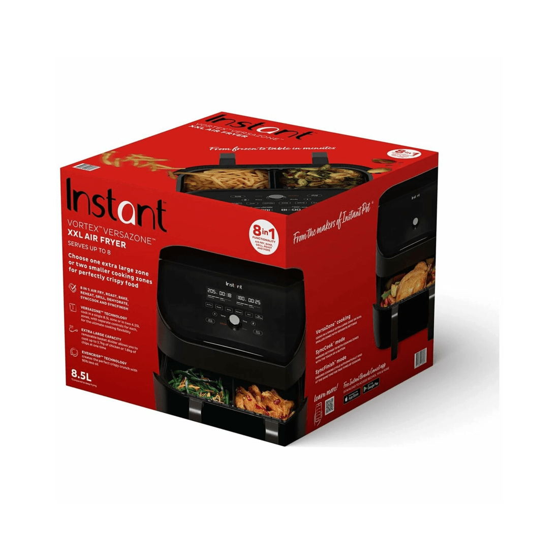 2 Instant Pot Vortex VersaZone 8.5Ltr Air Fryer-Black, 2 of 5