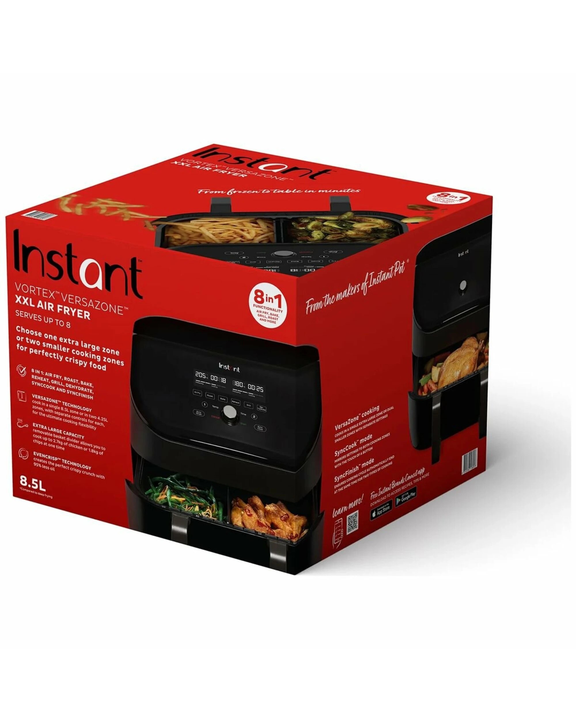 2 Instant Pot Vortex VersaZone 8.5Ltr Air Fryer-Black, 2 of 5