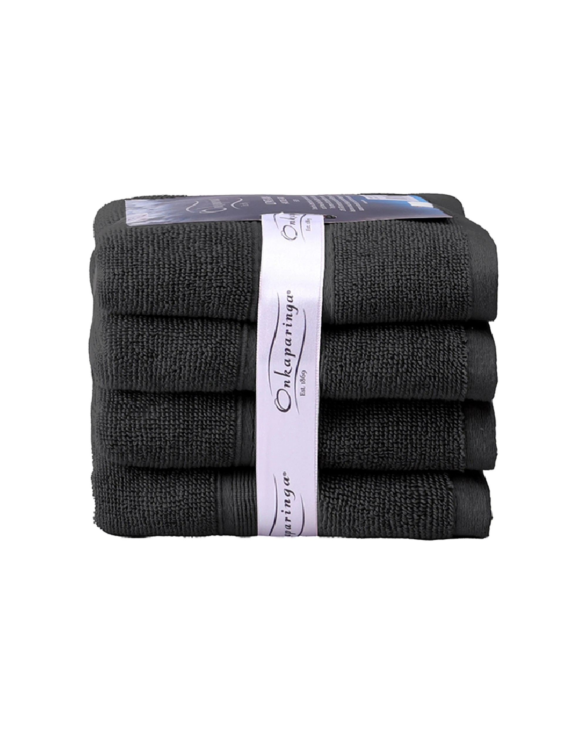 1 Onkaparinga Ultimate Alanya Hand Towel 550Gsm Castlerock 4PK - Grey, 1 of 3