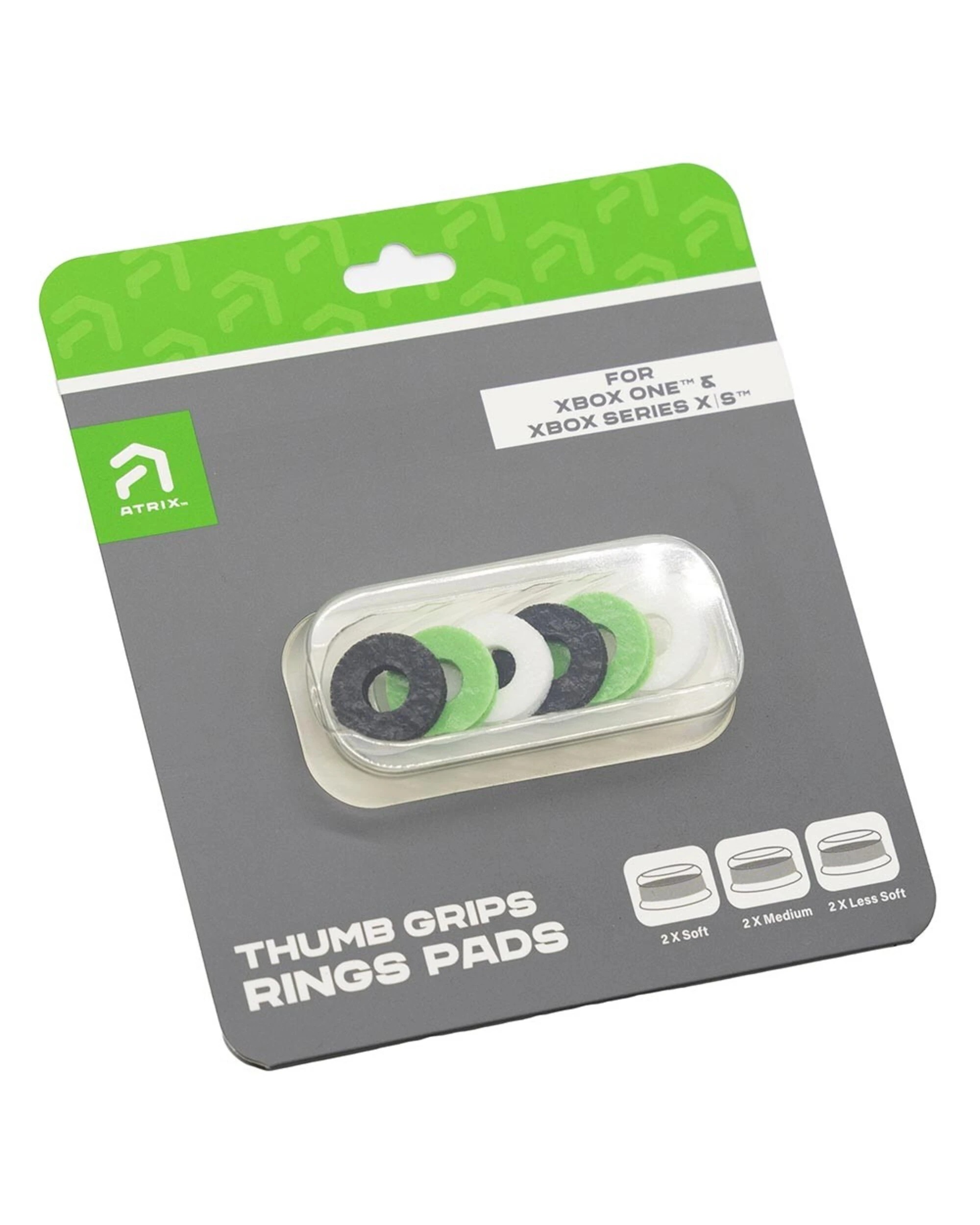 1 Atrix Precision Thumb Stick Ring Pads for Xbox - Black,Green,White, 1 of 2