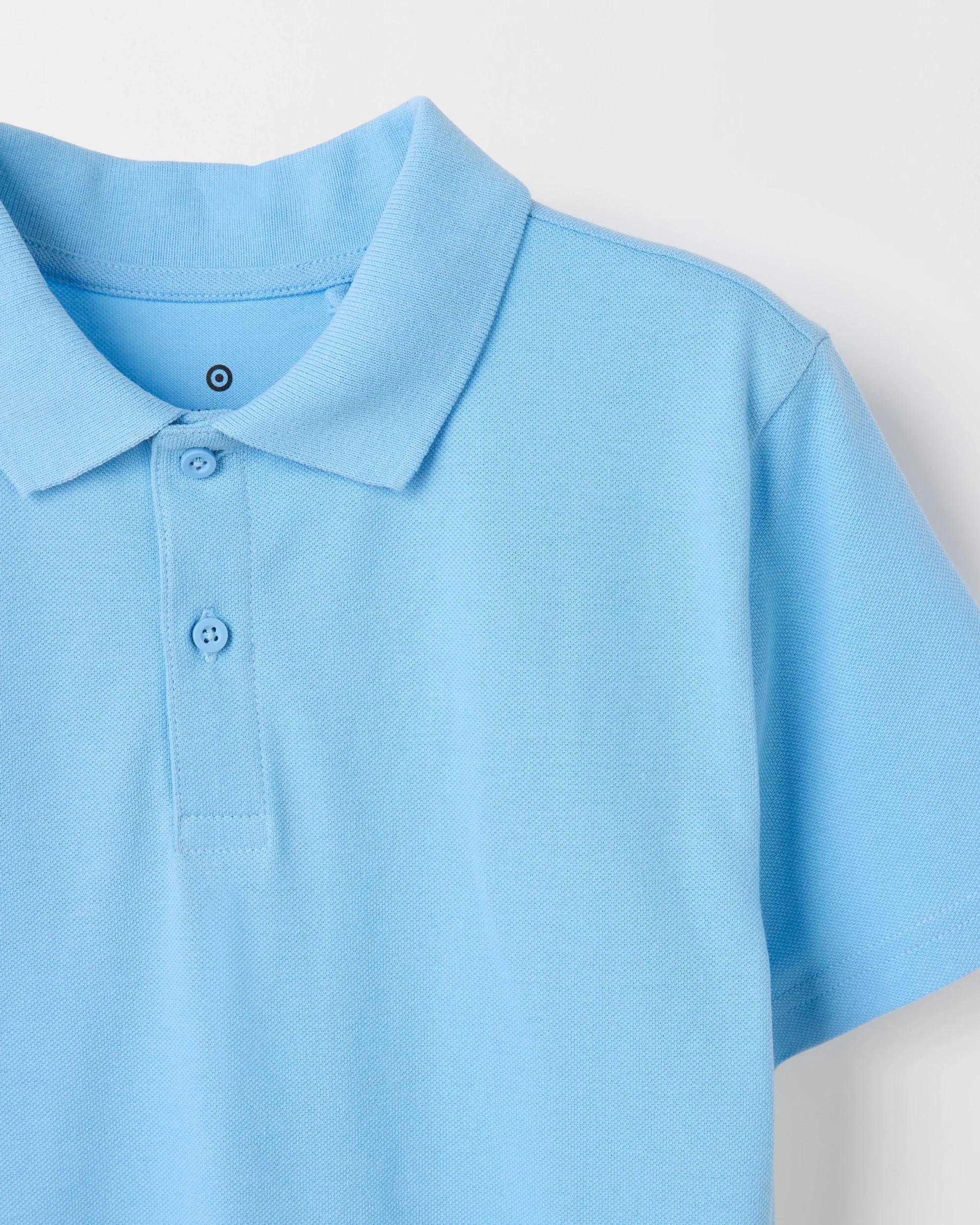 3 Target Australian Cotton 2 Pack Short Sleeve Polo T-Shirt LIGHT BLUE, 3 of 7