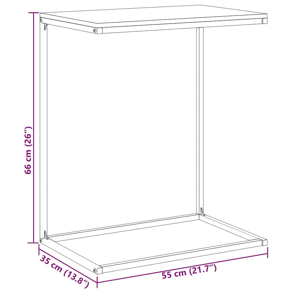 6 Vidaxl Side Table, Side Tables - Black, 6 of 7