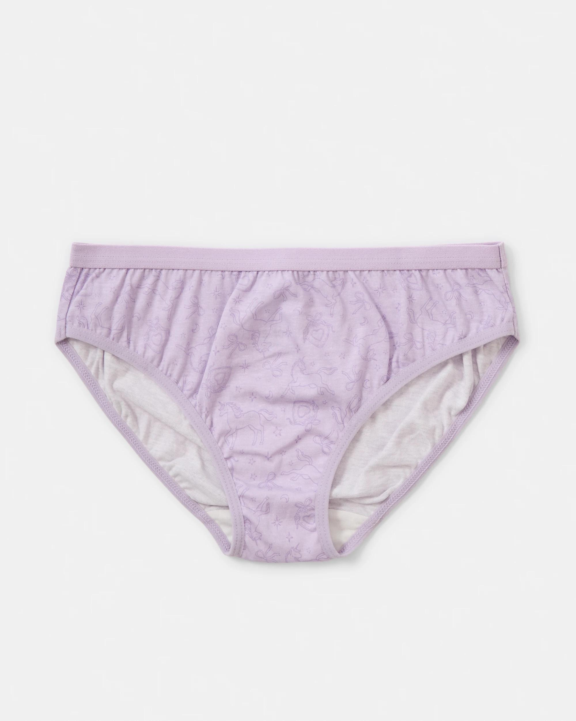 6 7 Pack Print Briefs Wht Bows, 6 of 9