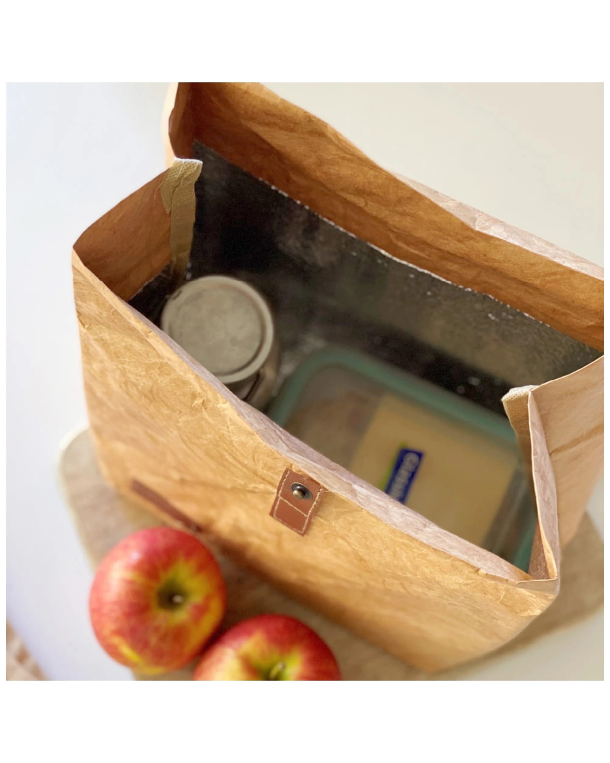 7 Eco Basics Reusable Insulated Paper Snack/lunch Bag Waterproof Storage Brown
 - Brown, 7 of 9