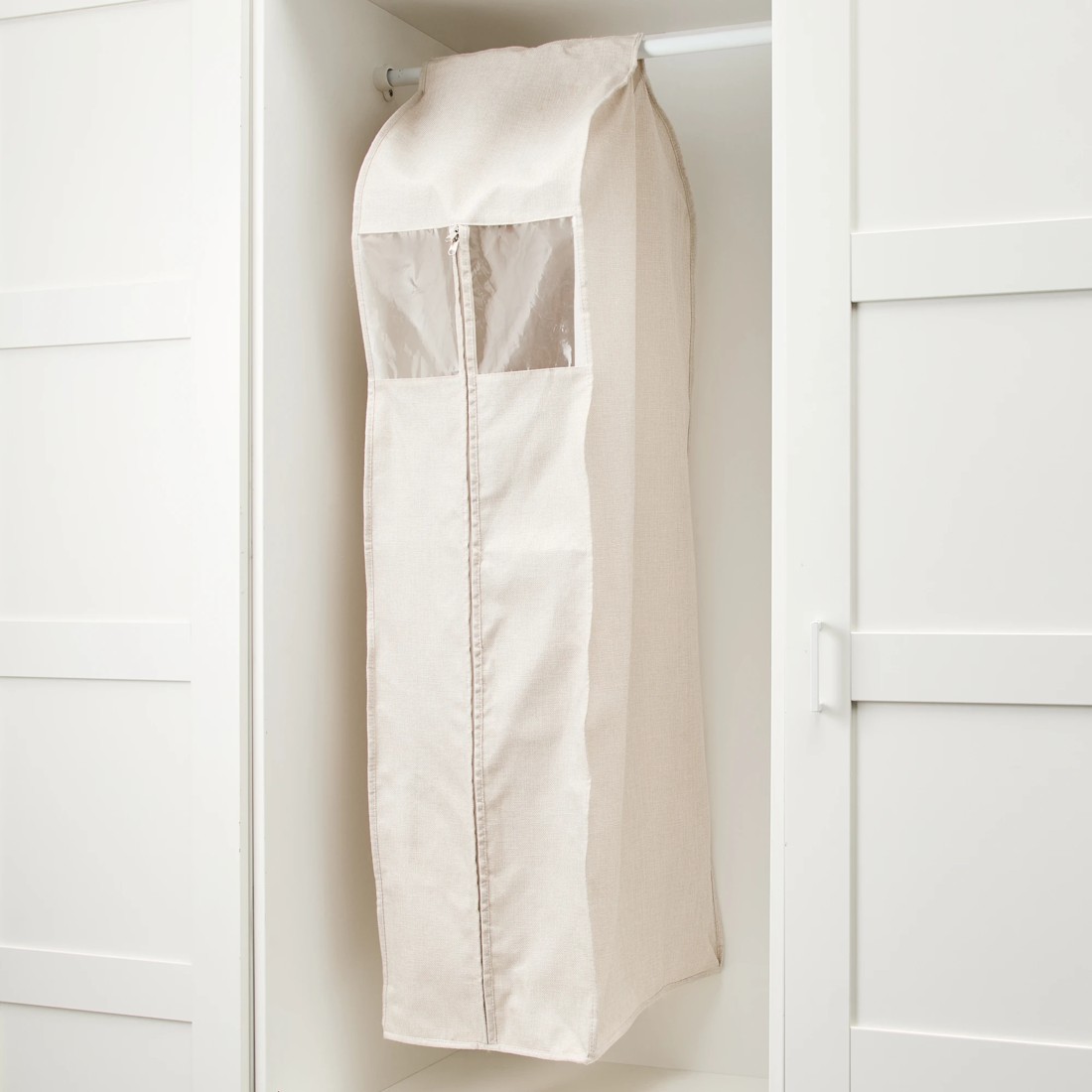 3 Linen Look Garment Bag with Window, 3 of 7