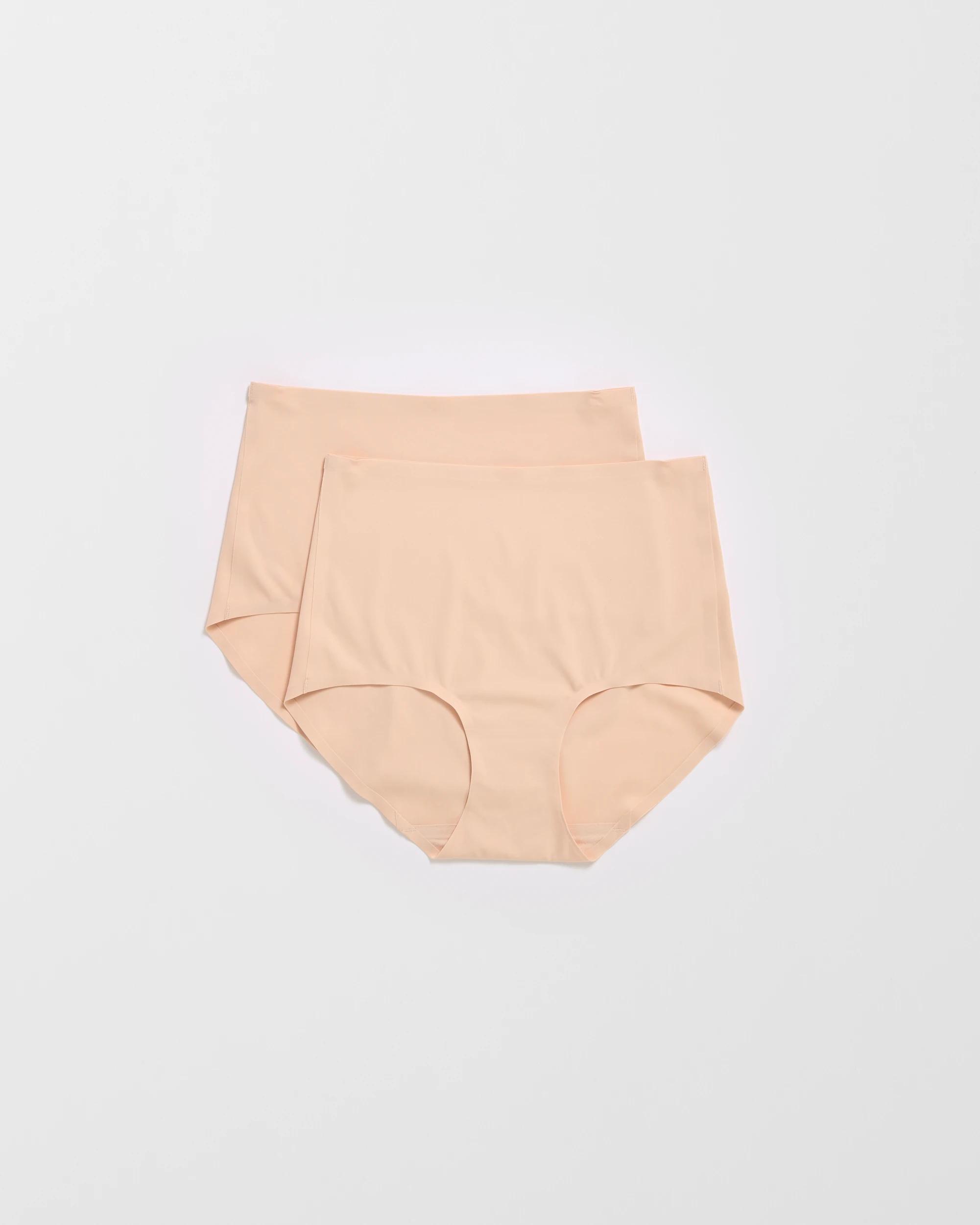 1 Target Woman Smooth Moves 2 Pack Bonded No Show Full Briefs BARE BEAUTY, 1 of 4
