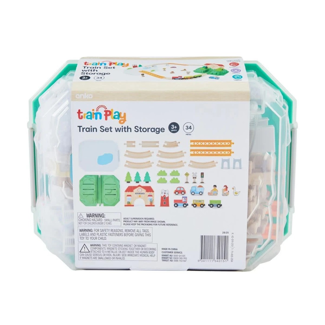 9 34 Piece Train Playset with Storage, 9 of 9