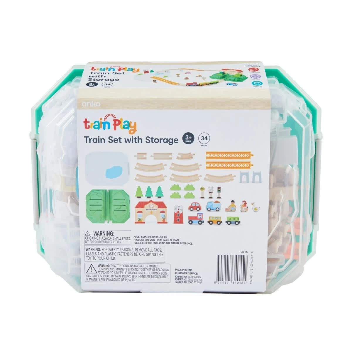 9 34 Piece Train Playset with Storage, 9 of 9