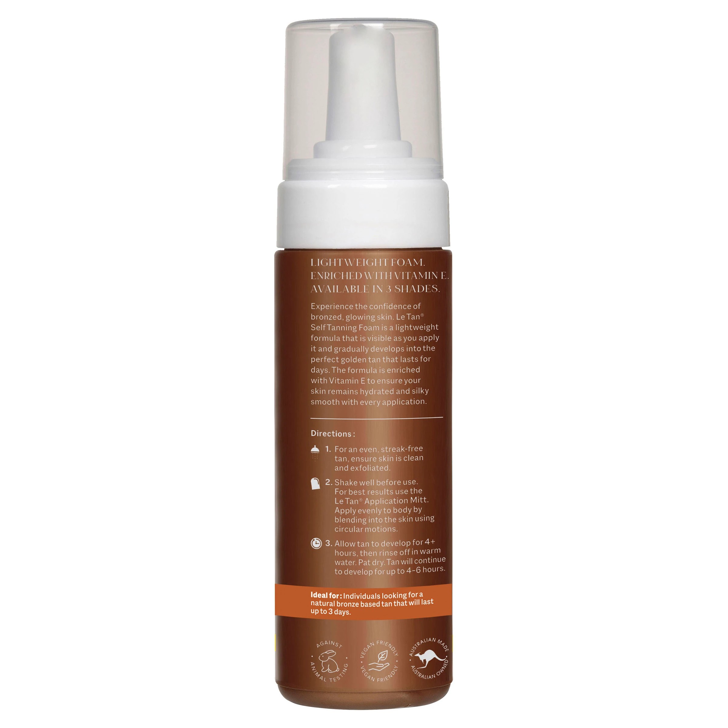 2 Le Tan Classic Tanning Foam 180ml - Medium Dark, 2 of 5