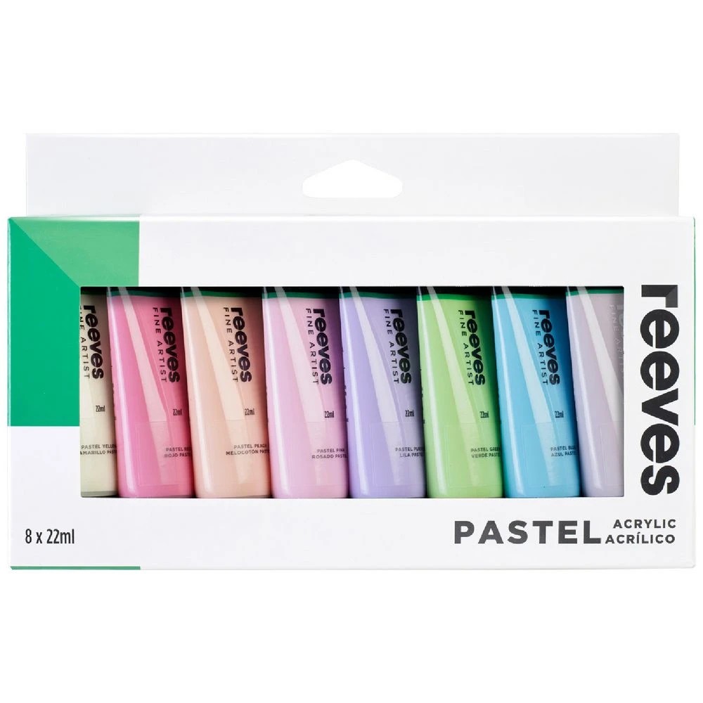 1 Reeves Acrylic Paint 22mL 8 Pack Pastel, 1 of 1