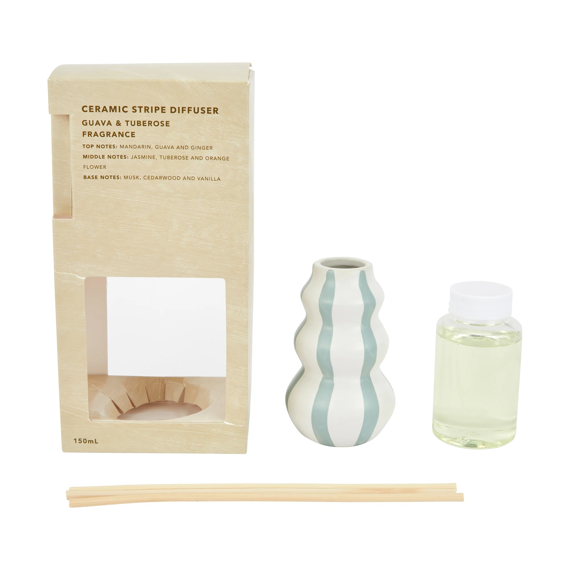 2 Ceramic Stripe Diffuser 150ml, 2 of 8