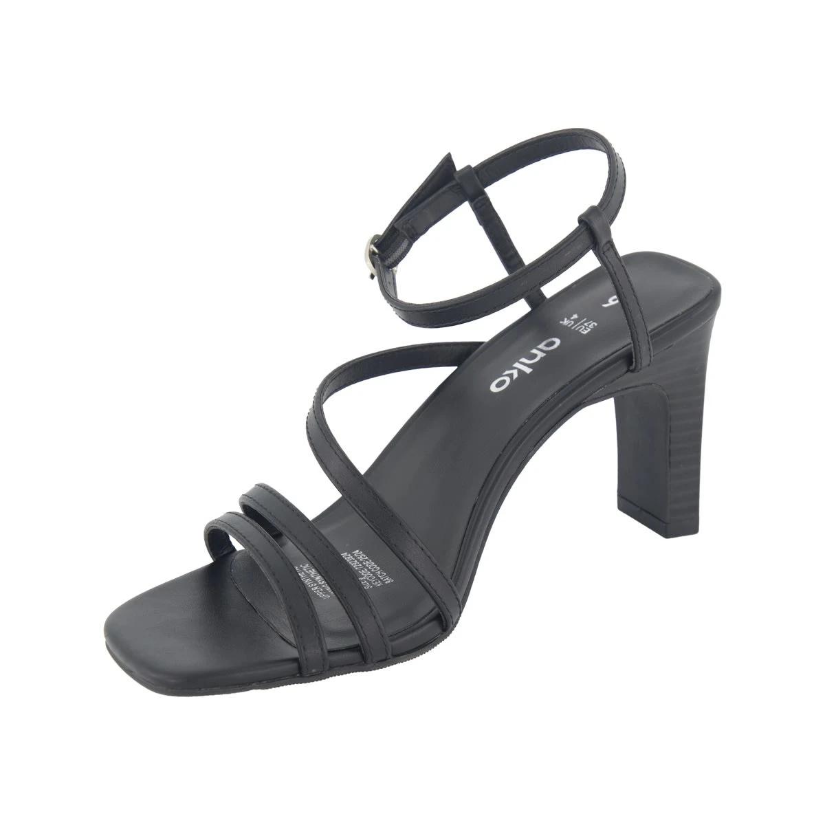 3 Strappy Heel Sandals Black, 3 of 6
