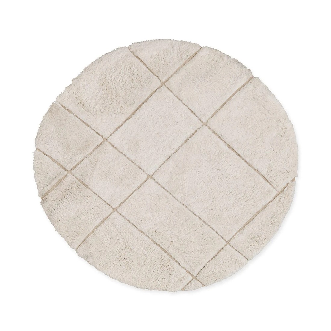 6 Sophia Round Rug - White - 180cm, 6 of 6
