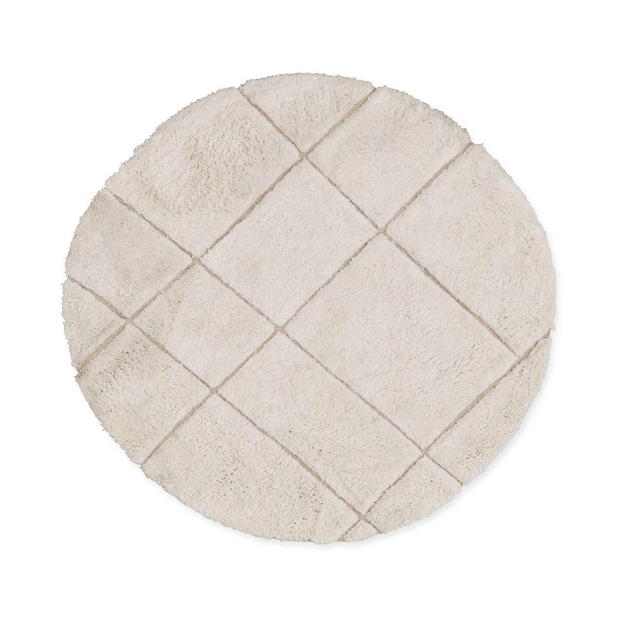 6 Sophia Round Rug - White - 180cm, 6 of 6