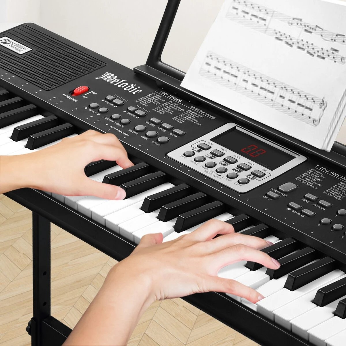 2 MELODIC 61 Key Electronic Keyboard Portable Standard Piano Music Instrument, 2 of 2