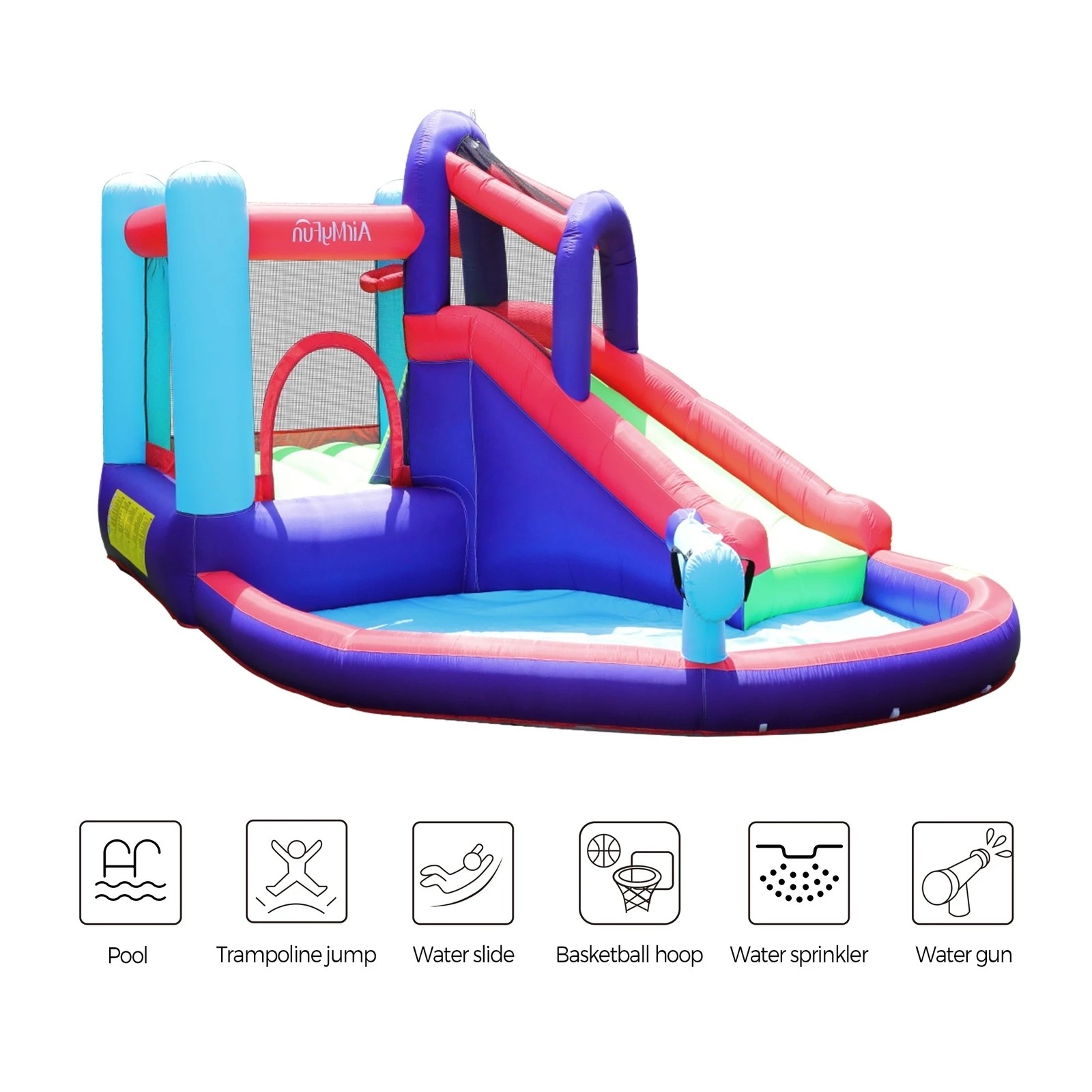 3 Airmyfun Inflatable Bounce House Water Slide Park Trampoline Jumping Castle Toy
 - Multi, 3 of 8