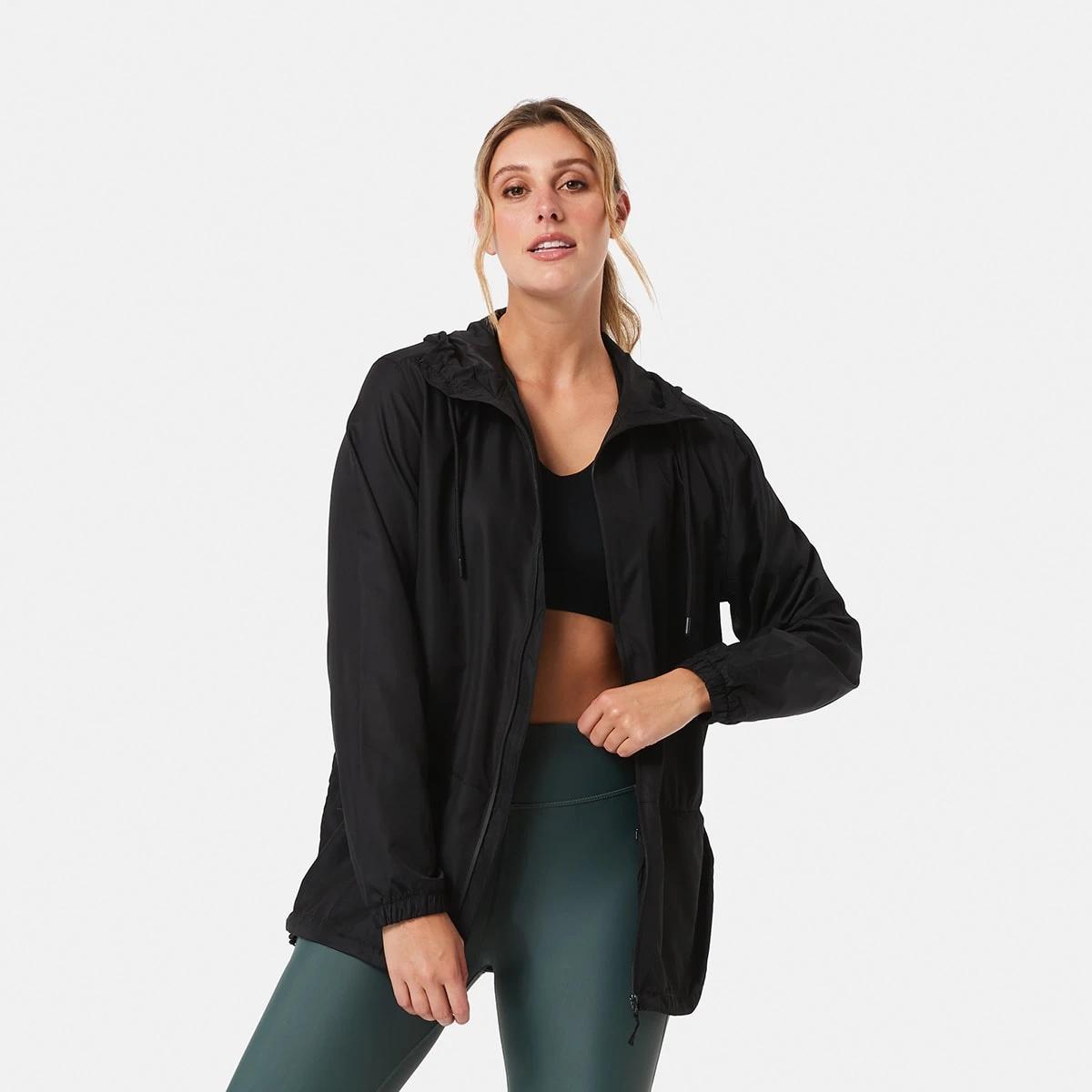 3 Active Unisex Packable Rain Jacket BLACK, 3 of 10