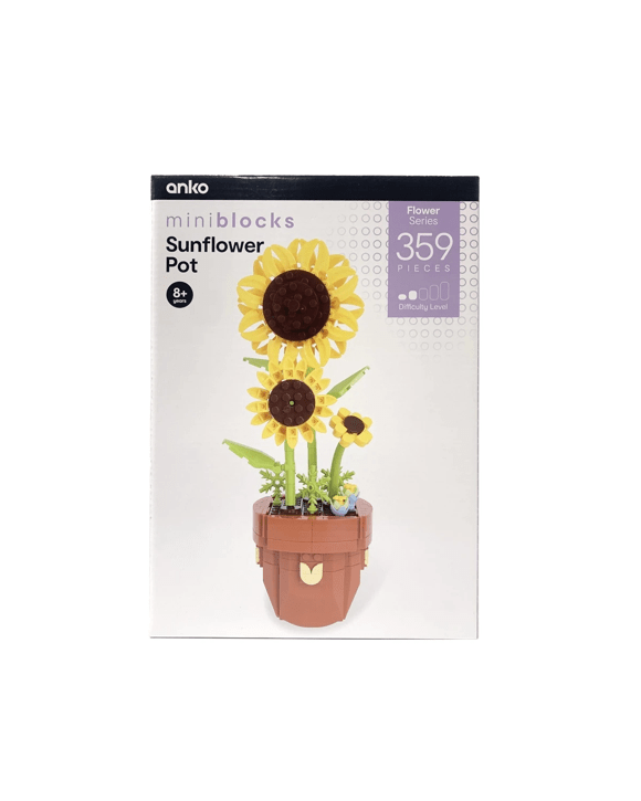 359 Pieces Mini Blocks Flower Series: Sunflower Pot
