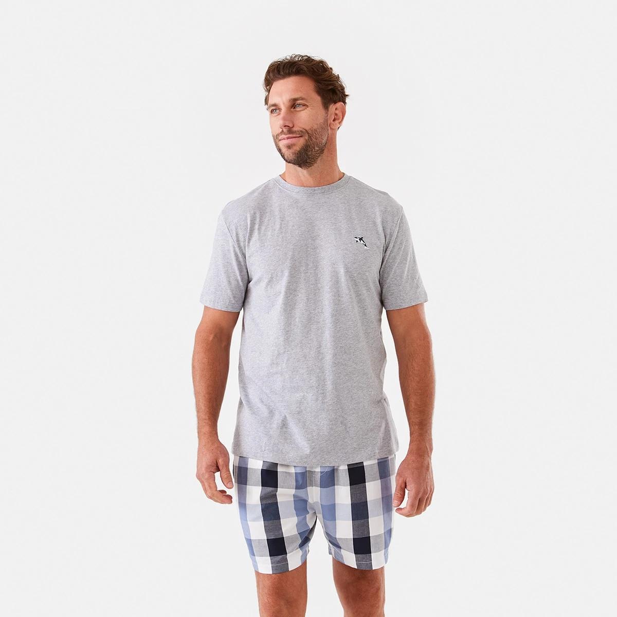 1 Short Sleeve Knit Woven Pyjama Set Sailorchek, 1 of 9
