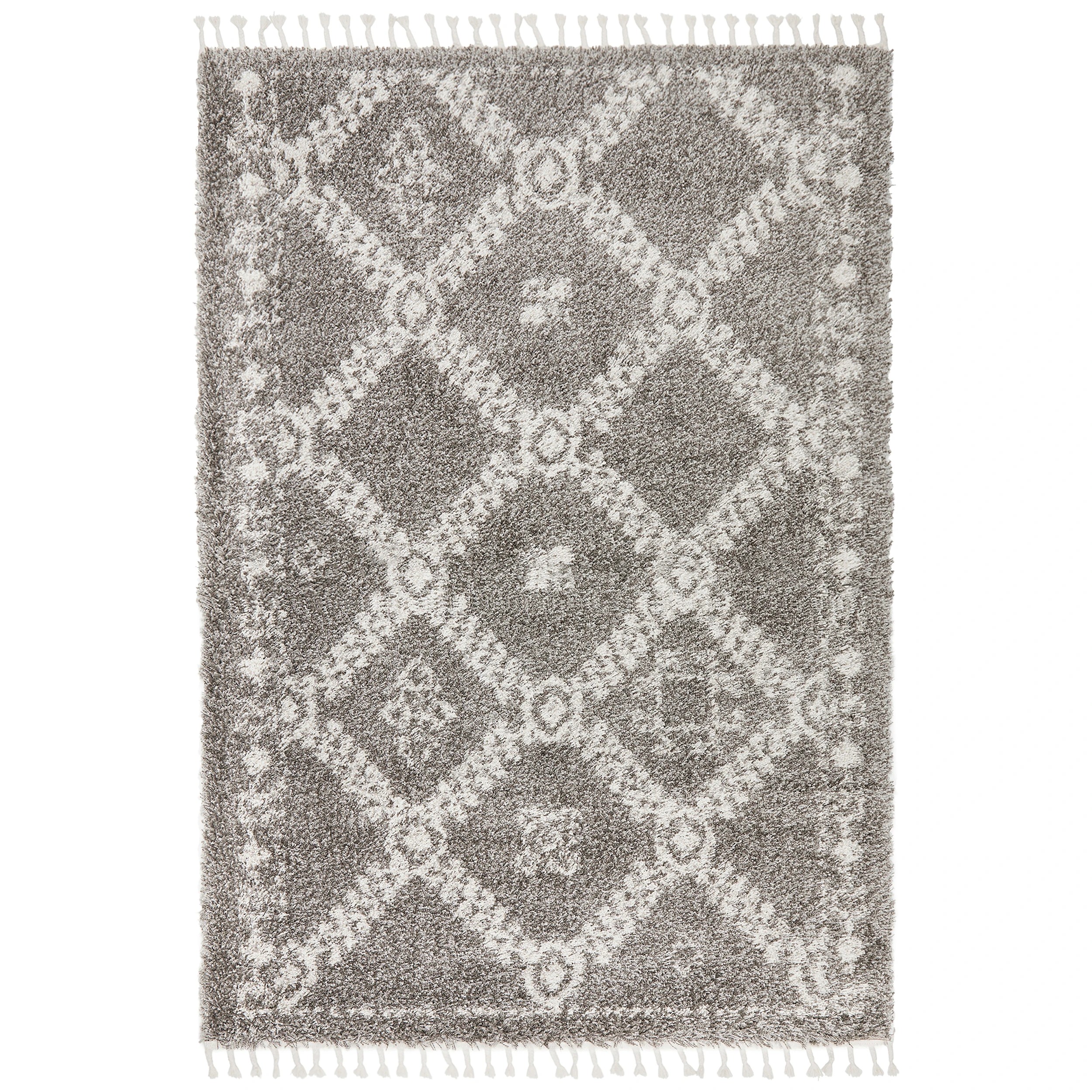 2 Common Ground Rugs Amber 33 170x120cm - Small Shag Rug - Silver, 2 of 6