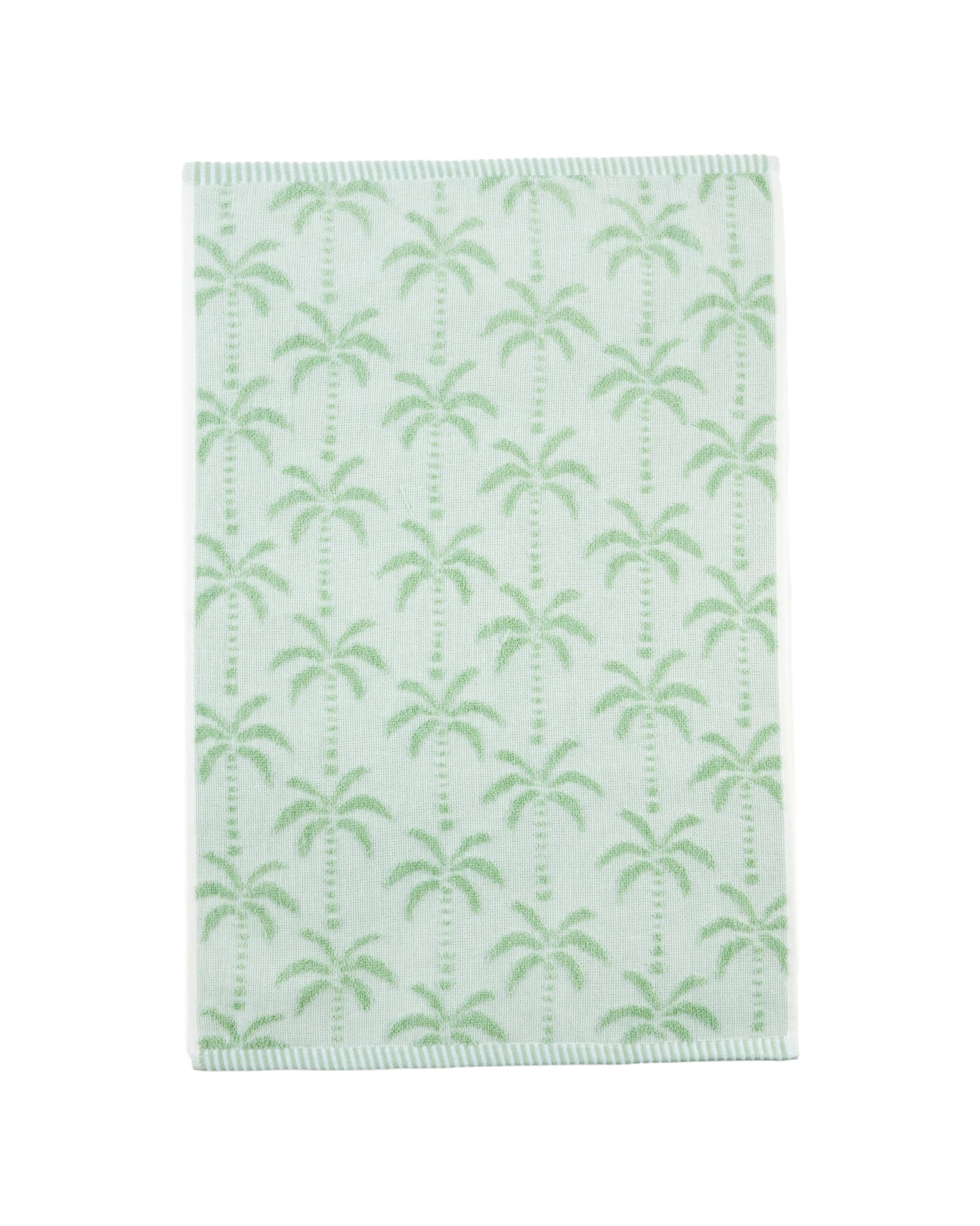 3 4 Pack Green Palm Terry Tea Towels, 3 of 7