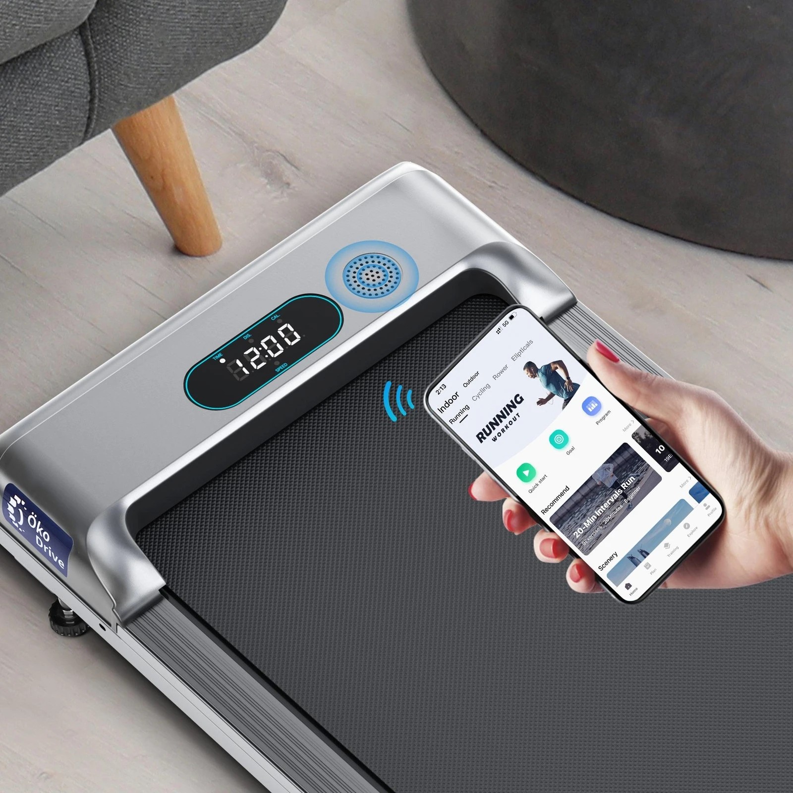 3 Black Lord Treadmill Electric Walking Pad Home Office Gym Fitness Foldable - Silver, 3 of 9