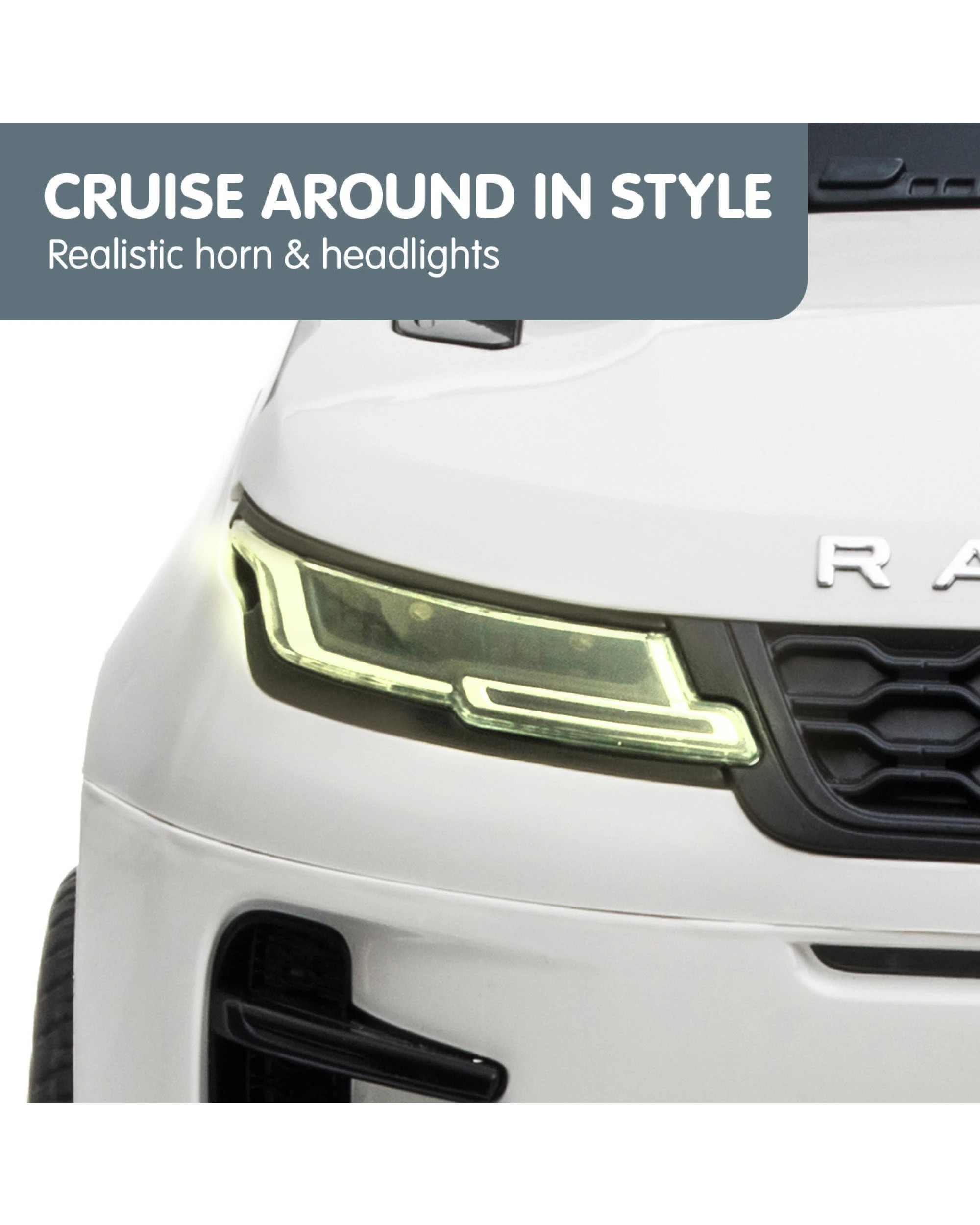 5 Kahuna Land Rover Licensed Kids Electric Ride On Car Remote Control - White, 5 of 10