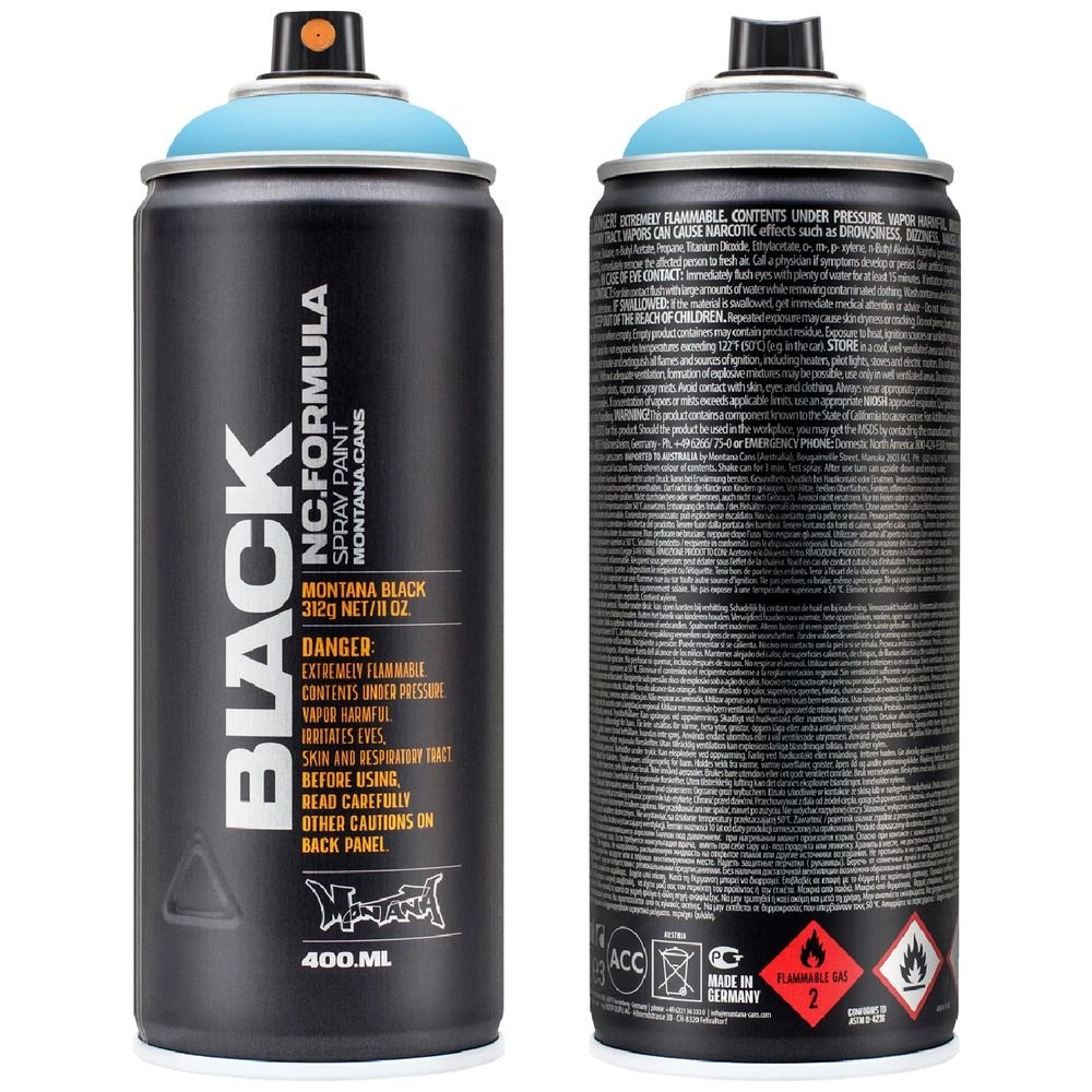 1 Montana BLACK Spray Paint 400 mL Baby Blue, 1 of 2