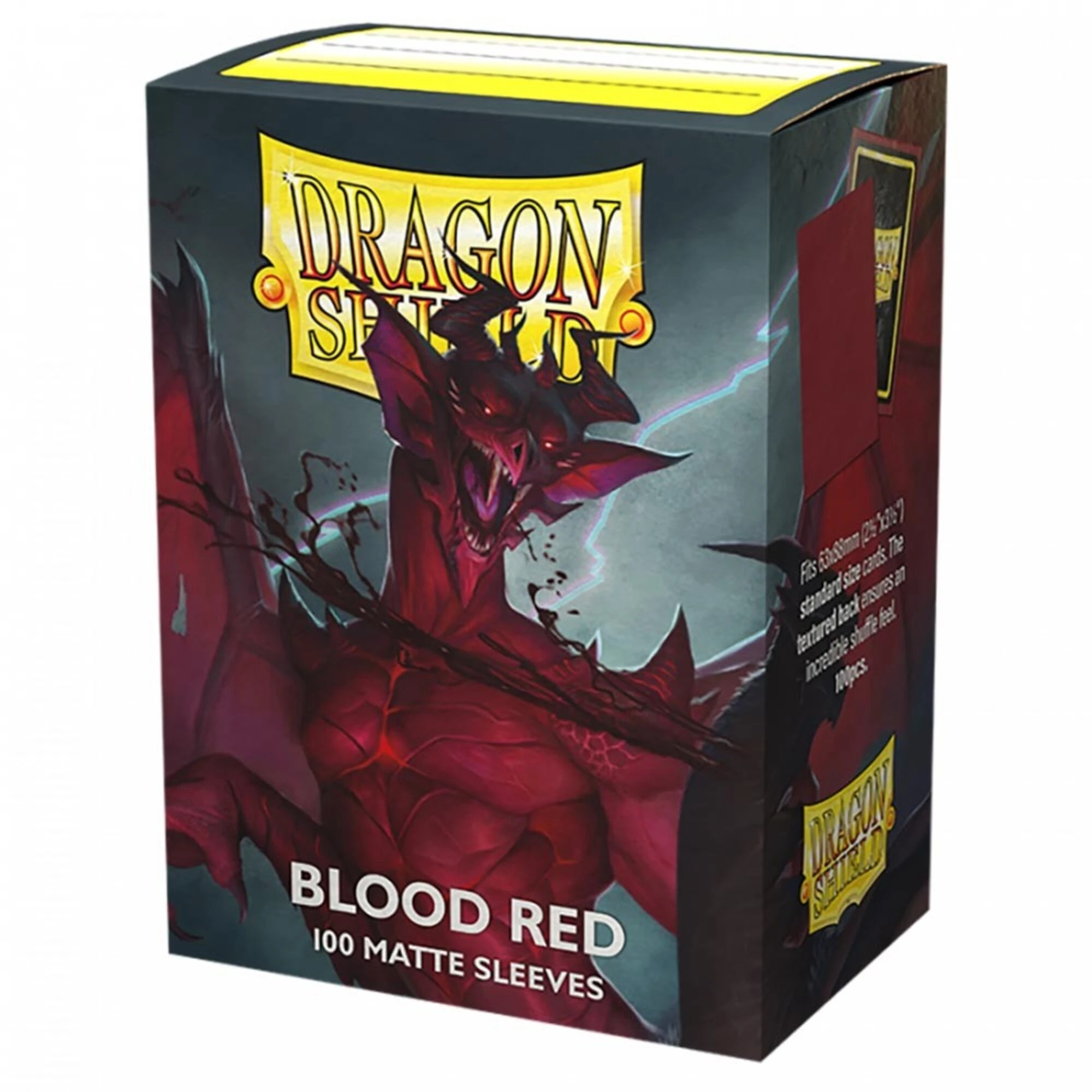 1 Dragon Shield TCG - 100 Matte Trading Card Sleeves - Blood Red, 1 of 2