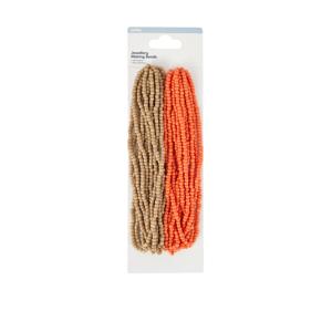 2 Pack Jewellery Making Beads - Natural and Orange