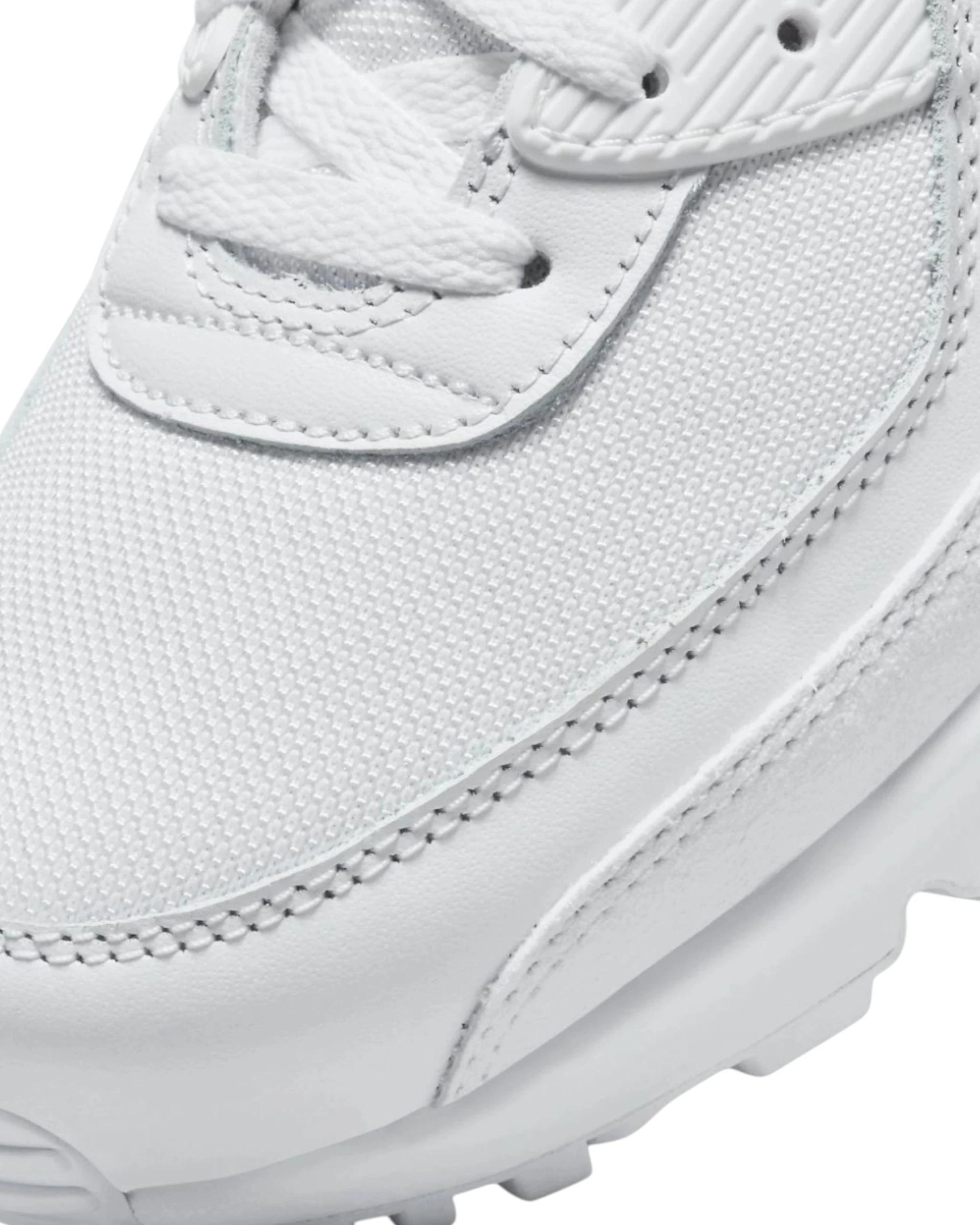 4 Nike Mens Air Max 90 Premium Triple White Athletic Shoes White, 4 of 8