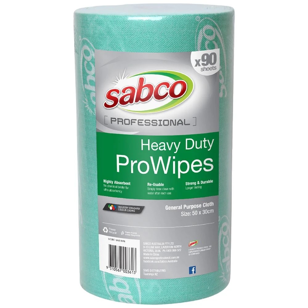 1 Sabco ProWipes Roll 90 Pack Green, 1 of 1