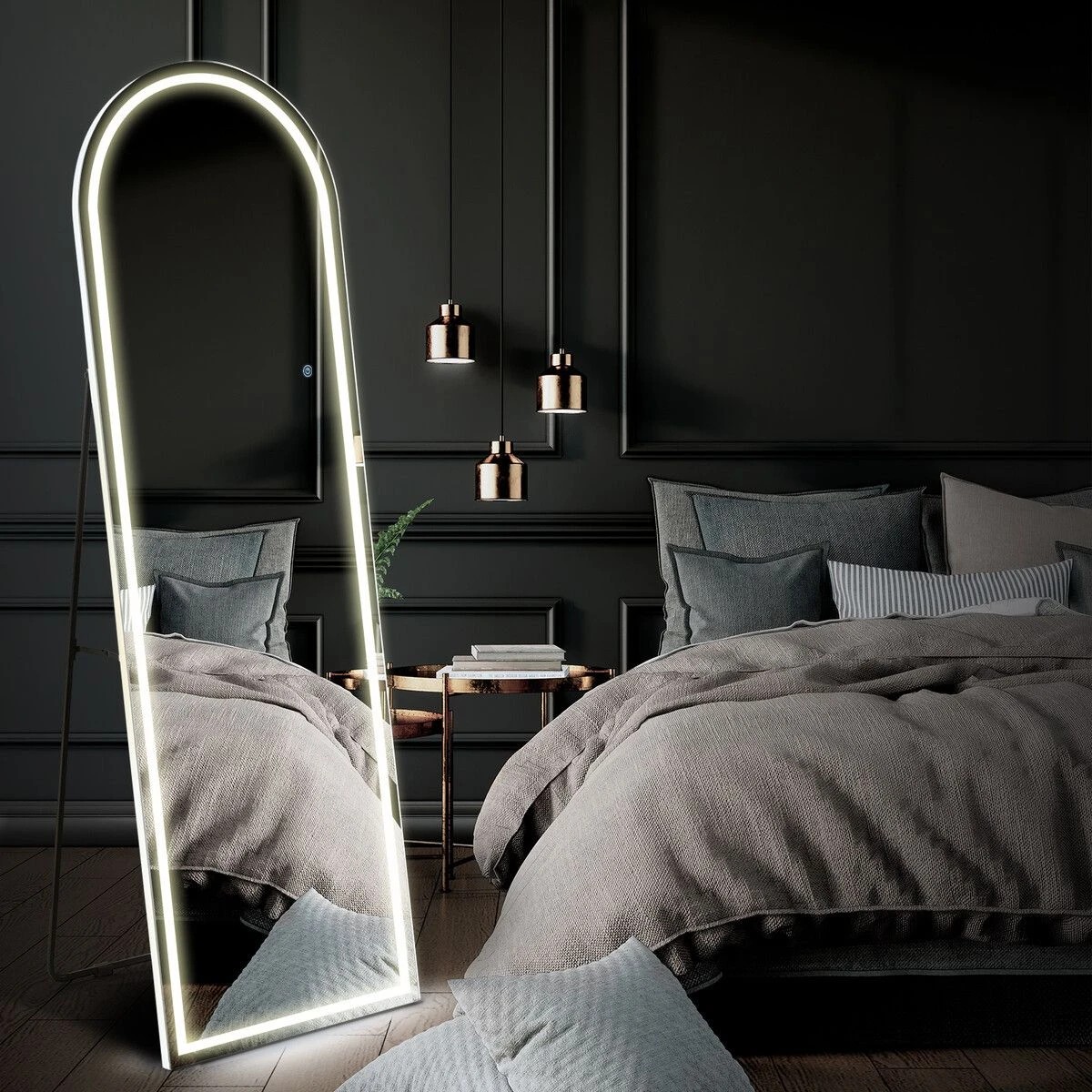 2 Ausway LED Full Length Mirror Vanity Arched Body Dressing, 2 of 5