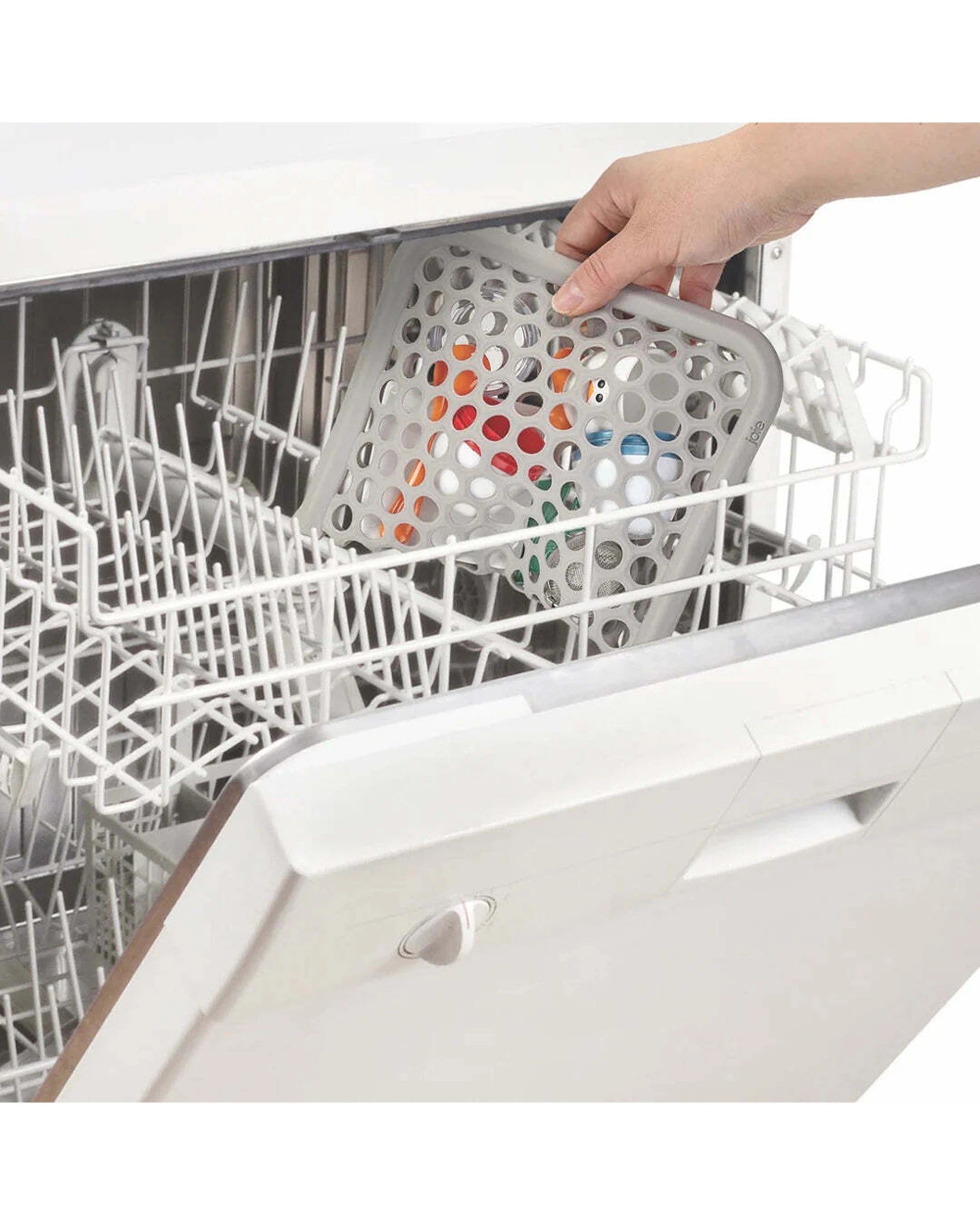 4 Joie 2pc Seal Safe Silicone Reusable Dishwasher Bags - Grey, 4 of 4