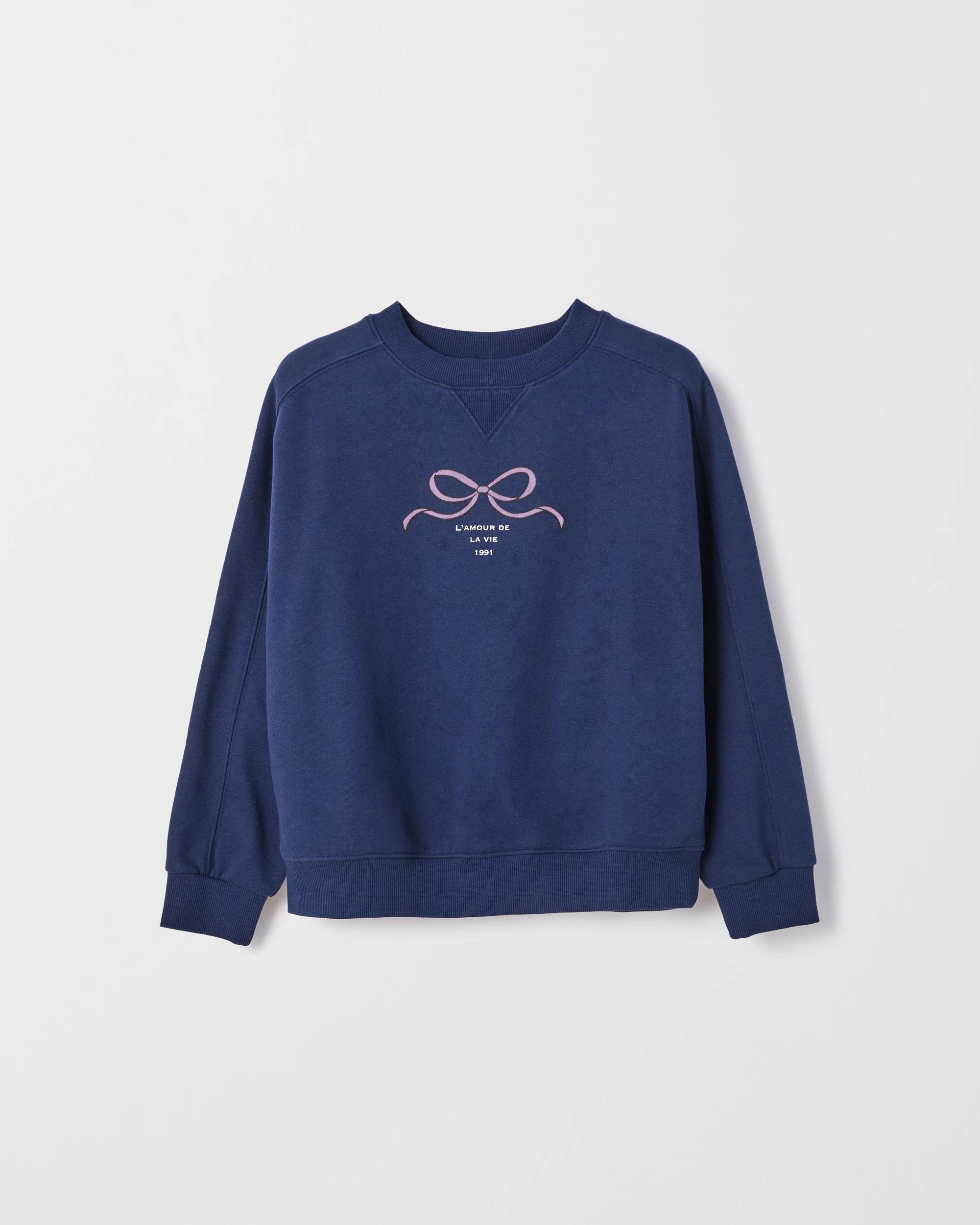 4 Target Kids Australian Cotton Blend Long Sleeve Fleece Top BOW NAVY, 4 of 5