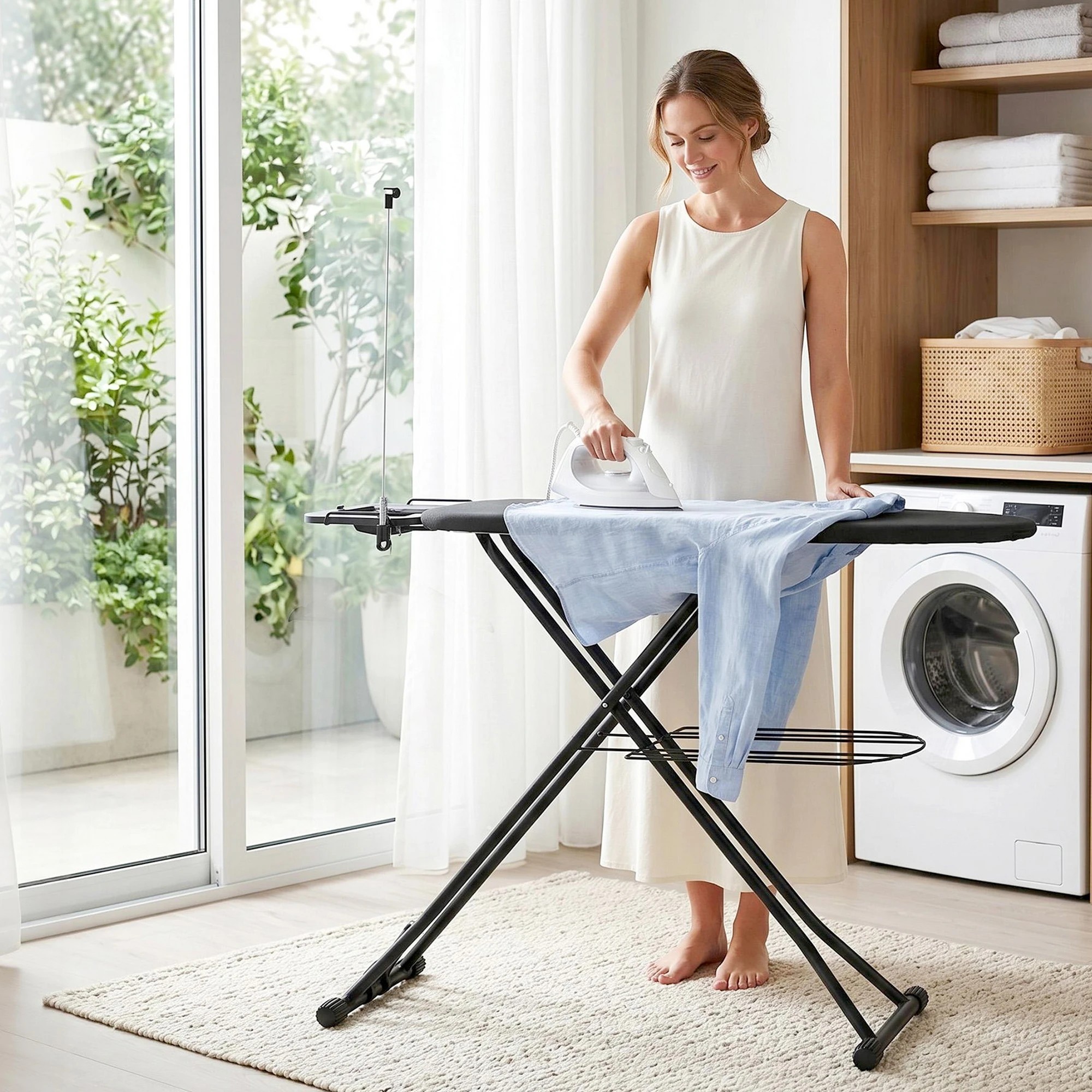 8 Artiss Foldable Ironing Board with Iron Rest Ironing Board for Laundry Room - Grey, 8 of 9