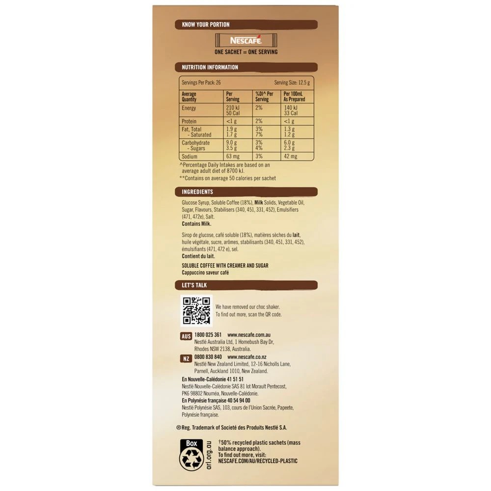 5 Nescafe Cappuccino Sachet 26 Pack, 5 of 7