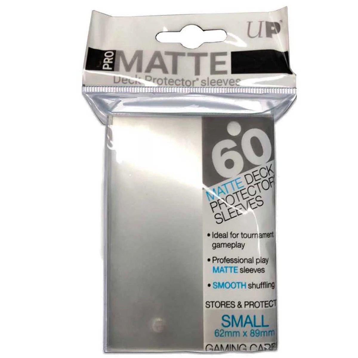 1 Ultra Pro Deck Protector Sleeves Pro Matte Nonglare Clear Small 60ct 62 X 89 Mm, 1 of 3