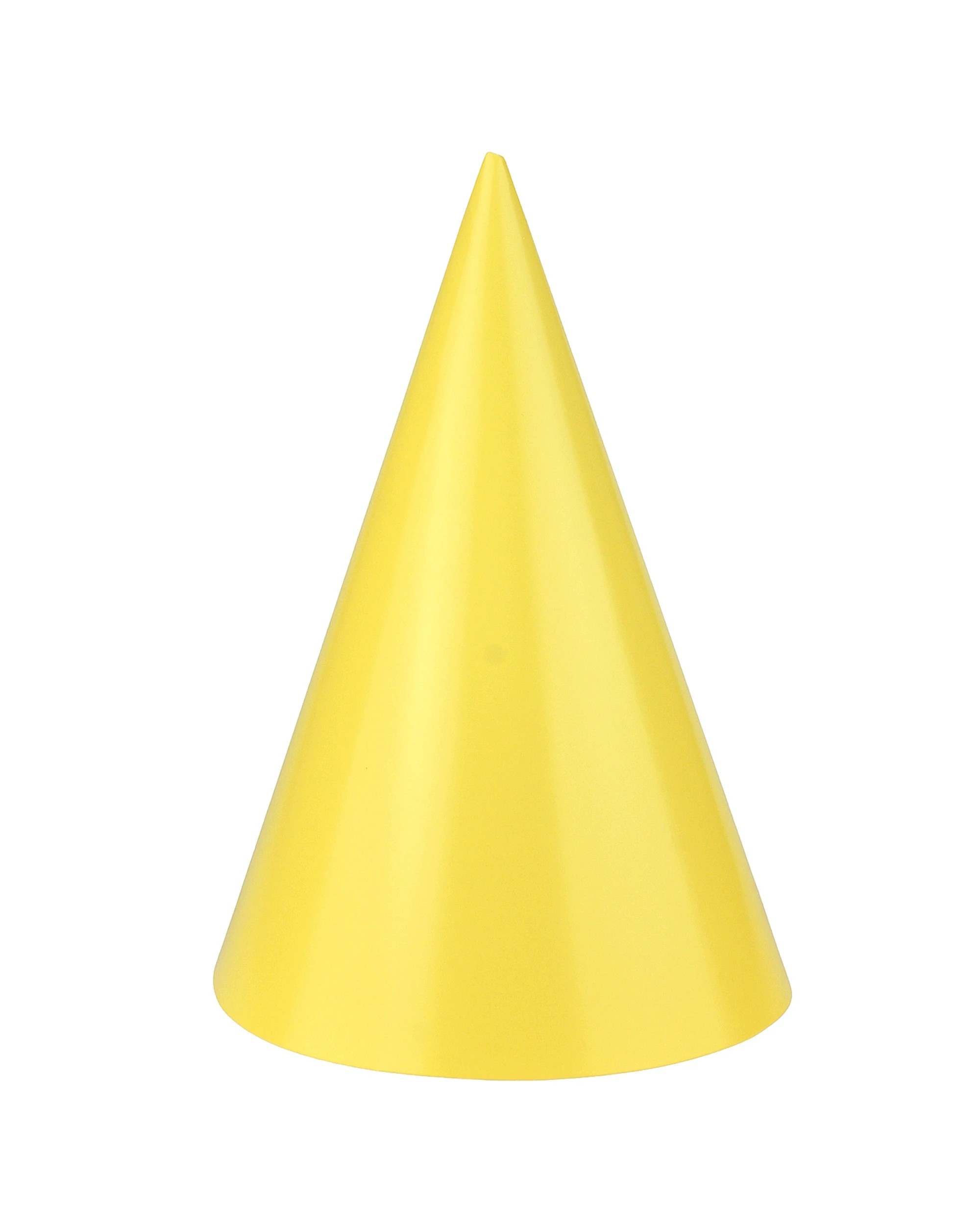 1 Partyrama Coloured Party Hats Pack of 6 - Yellow, 1 of 3