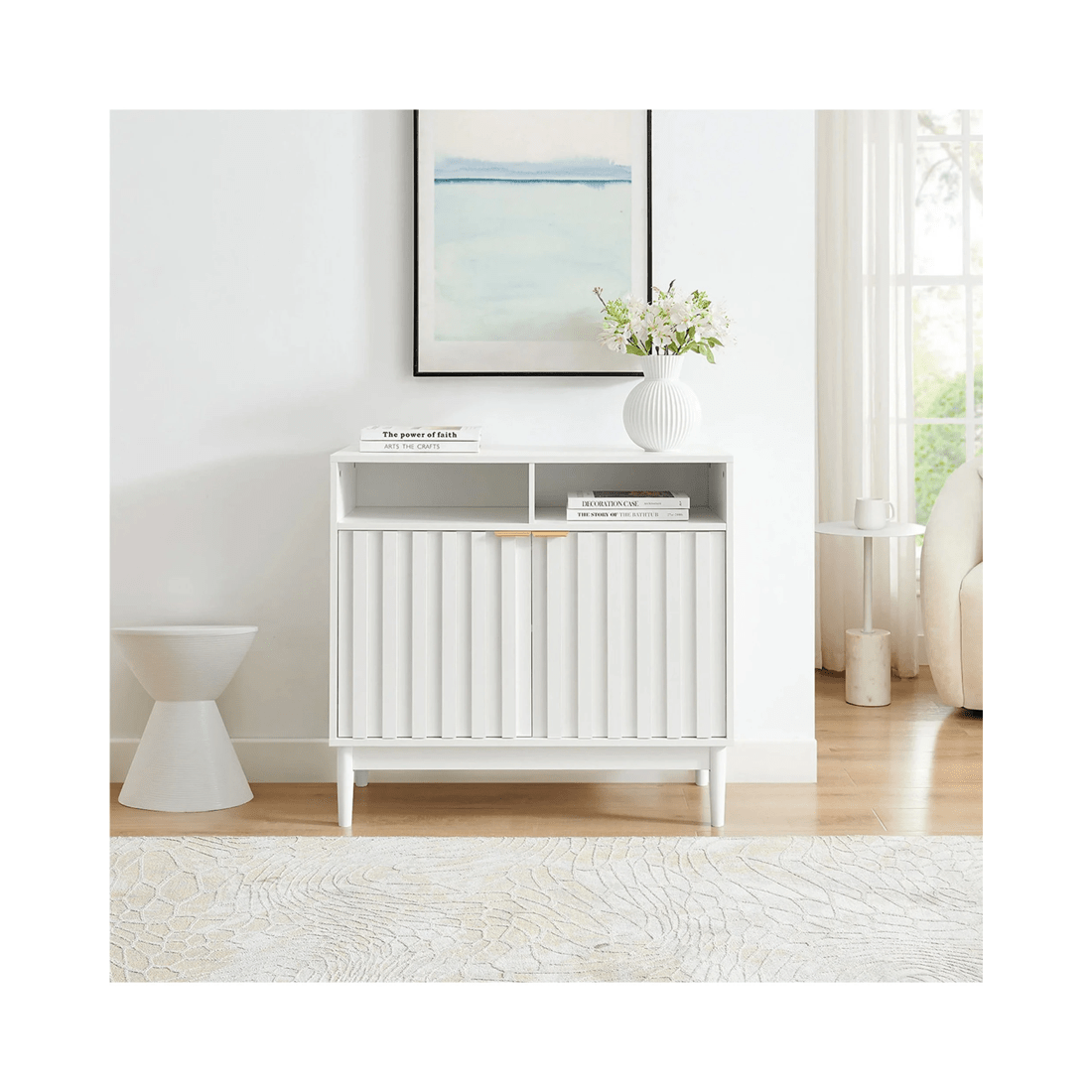 8 Sarantino Eleni 2-door Sideboard - White, 8 of 9