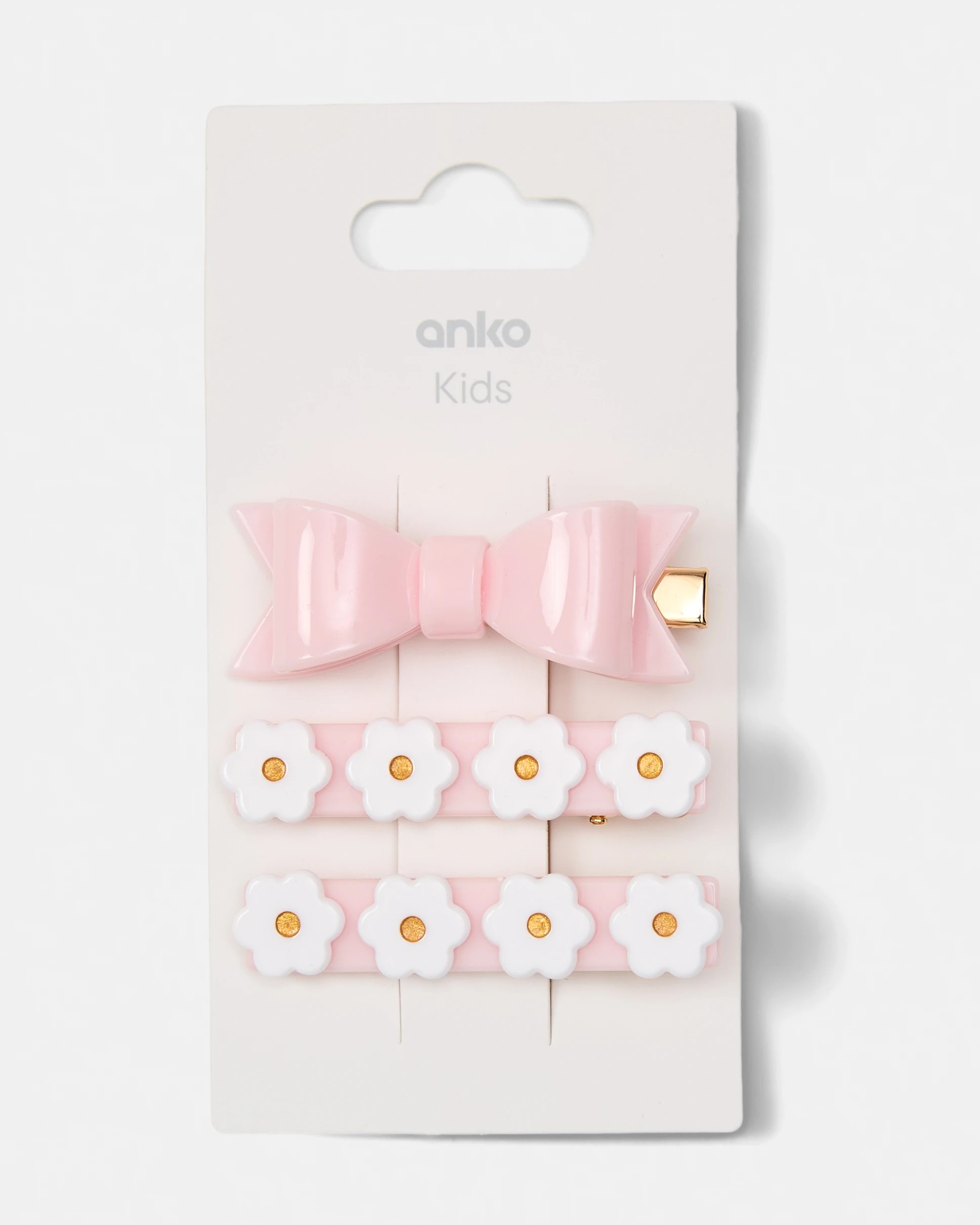 1 3 Pack Pink Acetate Bow Hair Clips, 1 of 3